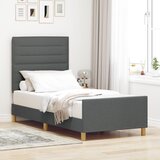 vidaXL Postelja Temno Siva 100x200 cm Iz Tkanine Cene