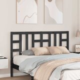  Uzglavlje za krevet crno 146 x 4 x 100 cm od masivne borovine | shoptok.hr