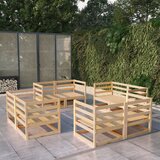 Maison Chic Seti vrtnega pohištva - Vrtna garnitura - Vrtni pohištvo set 8-delna trdna borovina, (21803498) | Shoptok.si