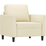  Fotelja s tabureom krem 60 cm od umjetne kože | Eponuda.com