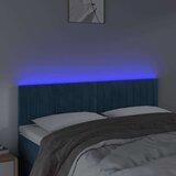  Posteljno vzglavje temno modro 144x5x78/88 cm žamet, (20936093) | Shoptok.si