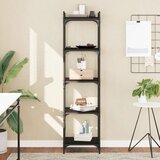  Regal za knjige s 5 razina crni 40x30x154 cm konstruirano drvo | shoptok.hr