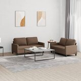  2-dijelni set sofa s jastucima smeđi od tkanine | shoptok.hr