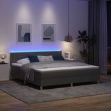  LED Box Spring Krevet Tamno siva 180 x 200 cm tkanina | shoptok.hr