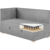 Ghado Sivi kutni dječji krevet s prostorom za odlaganje s madracem 90x200 cm Flexi - | shoptok.hr