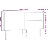  Uzglavlje s ušima plavi 183x16x118/128 cm od tkanine | shoptok.hr