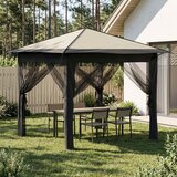 Gazebo s 4 bočne strane 2,6 x 2,6 m Krem i Antracit | shoptok.hr