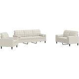  3-dijelni set sofa s jastucima krem baršunasti | shoptok.hr