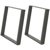 vidaXL noge za jedilno mizo u-oblika 2 kosa antracit 90x(72-73) cm | Shoptok.si