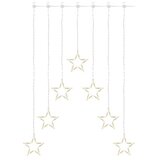  LED božični zastor – 7 zvezdic, 67x125 cm, notranji, topla bela | Shoptok.si
