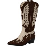 Nasty Gal Kaubojske čizme bež / tamno smeđa | shoptok.hr