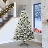 vidaXL Umjetno božićno drvce s rasvjetom i setom kuglica Zelena 240 cm | shoptok.hr
