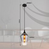 Globo 15552H3 - Viseći luster na sajli LAVUS 1xE27/60W/230V prečnik 18 cm crne boje | Eponuda.com
