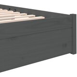  Okvir za krevet od masivnog drva sivi 140 x 200 cm | Shoptok.si