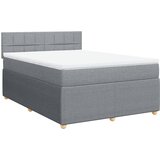 Maison Chic Box spring posteljni - Vzmetna postelja z vzmetnico svetlo siv 140x190 cm blago SL18306, (21891812) | Shoptok.si