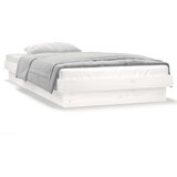  Posteljni okvir LED bel 90x190 cm trden les, (20903782) | Shoptok.si