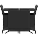  3-dijelni bistro set s jastucima crni od poliratana | shoptok.hr