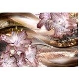  Samoljepljiva foto tapeta - Lilies on the Wave (Brown) 245x175 | shoptok.hr