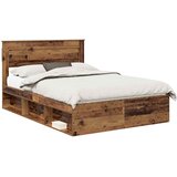  Krevetna konstrukcija s uzglavljem Staro drvo 140 x 190 cm | Eponuda.com