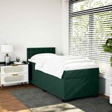 Box spring krevet s madracem tamnozeleni 100x200 cm baršunasti | shoptok.hr