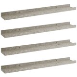 Maison Chic 4 kosi Stenske Police - Viseče police betonsko sive 60x9x3 cm, (21793891) | Shoptok.si