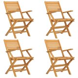 Maison Chic Zložljivi Vrtni Stoli - Stol za vrti 4 kosi 55x62x90 cm trdna tikovina JS2838, (21876105) Cene