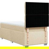  Krevet s oprugama i madracem krem 90 x 200 cm od tkanine | shoptok.hr