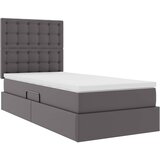  Krevet s prostorom za pohranu s LED-om Siva 90 x 190 cm | shoptok.hr
