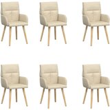  Trpezarijske stolice 6 pcs Tkanina Krem 60 x 56 x 96 cm | shoptok.hr
