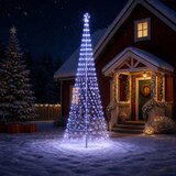  LED božićno drvce 230 LED lampica Višebojno Željezo Crna | shoptok.hr