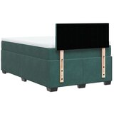 vidaXL Box spring postelja z vzmetnico temno zelen 120x190 cm žamet | Shoptok.si