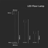  led prigušiva punjiva podna lampa 3u1 LED/4W/5V 4400 mah 3000K IP54 crna | Eponuda.com