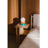 noo.ma Modrozelena/oranžna namizna svetilka iz masivnega lesa s steklenim senčilom (višina 24 cm) Otem – | Shoptok.si