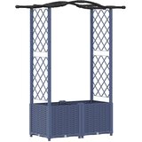  Povišeni krevet s mrežom i krovom Sivi 125 x 40 x 138 cm PP | shoptok.hr