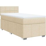 vidaXL Krevet s oprugama i madracem krem 90 x 190 cm od tkanine | shoptok.hr
