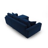 Cosmopolitan Design Plava baršunasti sklopiva/s prostorom za odlaganje kutna garnitura Kyoto – | shoptok.hr