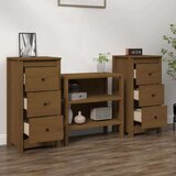  Komode 2 kom boja meda 40x35x80 cm od masivne borovine | shoptok.hr