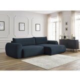 Bobochic Paris Tamno plava sklopiva kutna garnitura od samta (s desnim kutom) Lucien – | shoptok.hr