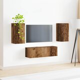  Set zidnog ormarića za TV 4 pcs Staro drvo Konstruirano drvo | Eponuda.com