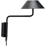 Hübsch Črna kovinska LED zatemnitvena stenska svetilka z vtikačem ø 30 cm Cover – | Shoptok.si