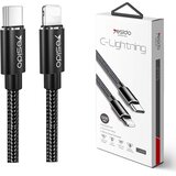 Yesido podatkovni kabel (CA-56) - Type-C na Lightning, 18W, 2.4A, 1.2m - črn | Shoptok.si