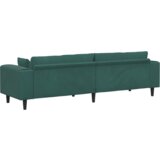 vidaXL Baršunasta sofa s jastukom s jastukom Tamnozelena 208 cm Baršun | shoptok.hr