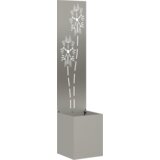 vidaXL Vrtno korito z dekorativno ploščo Rjav 32 x 140 cm | Shoptok.si