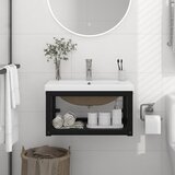 The Living Store Okvir umivalnika z vgradnim umivalnikom črno železo - Okvir Umivalnika Z Umivalnikom, (21663195) | Shoptok.si