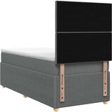  LED okvir za krevet s madracem Tamnosiva 90 x 200 cm Tkanina | shoptok.hr