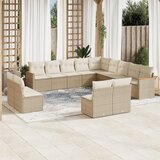  13-dijelni set vrtnih sofa s jastucima poliratan Bež | shoptok.hr
