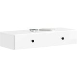Stolna Stenska stranska miza Bela visok sijaj 87,5 x 34,5 x 17 cm, (5000232535) | Shoptok.si