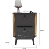 Premium Living Nočna Omarica Pure, Siva | Shoptok.si
