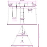 vidaXL Vanjski set s ljuljačkom trapezom i ljestvama Plava 1 Sjedalo ljuljačke + trapez + ljestve | shoptok.hr