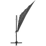  Suncobran s 4 razine i aluminijskom šipkom antracit 250x250 cm | shoptok.hr